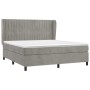 Boxspringbett mit hellgrauer Samtmatratze 180x200 cm von vidaXL, Betten und Lattenroste - Ref: Foro24-3129345, Preis: 610,24 ...