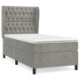 Boxspringbett mit hellgrauer Samtmatratze 90x190 cm von vidaXL, Betten und Lattenroste - Ref: Foro24-3129363, Preis: 340,29 €...
