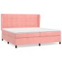 Box spring bed with pink velvet mattress 200x200 cm by vidaXL, Beds and slatted bases - Ref: Foro24-3129236, Price: 632,82 €,...