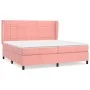 Box spring bed with pink velvet mattress 200x200 cm by vidaXL, Beds and slatted bases - Ref: Foro24-3129236, Price: 621,21 €,...