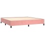 Box spring bed with pink velvet mattress 200x200 cm by vidaXL, Beds and slatted bases - Ref: Foro24-3129416, Price: 730,36 €,...