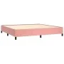 Cama box spring con colchón terciopelo rosa 200x200 cm de vidaXL, Camas y somieres - Ref: Foro24-3129416, Precio: 725,32 €, D...