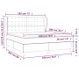 Box spring bed with white synthetic leather mattress 180x200 cm by vidaXL, Beds and slatted bases - Ref: Foro24-3129046, Pric...