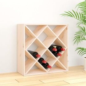 Botellero de madera maciza de pino 62x25x62 cm