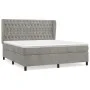 Box spring bed with light gray velvet mattress 180x200 cm by vidaXL, Beds and slatted bases - Ref: Foro24-3129405, Price: 612...