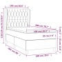Cama box spring con colchón terciopelo negro 100x200 cm de vidaXL, Camas y somieres - Ref: Foro24-3129377, Precio: 385,25 €, ...