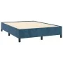 Box spring bed with dark blue velvet mattress 140x200 cm by vidaXL, Beds and slatted bases - Ref: Foro24-3129397, Price: 522,...
