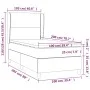 Box spring bed with cappuccino synthetic leather mattress 100x200cm by vidaXL, Beds and slatted bases - Ref: Foro24-3128960, ...