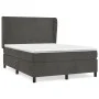 Box spring bed with dark gray velvet mattress 140x200 cm by vidaXL, Beds and slatted bases - Ref: Foro24-3129094, Price: 487,...