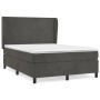 Cama box spring con colchón terciopelo gris oscuro 140x200 cm de vidaXL, Camas y somieres - Ref: Foro24-3129094, Precio: 499,...