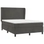 Box spring bed with dark gray velvet mattress 140x200 cm by vidaXL, Beds and slatted bases - Ref: Foro24-3129094, Price: 487,...