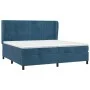 Box spring bed with dark blue velvet mattress 200x200 cm by vidaXL, Beds and slatted bases - Ref: Foro24-3129355, Price: 732,...
