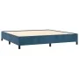 Box spring bed with dark blue velvet mattress 200x200 cm by vidaXL, Beds and slatted bases - Ref: Foro24-3129355, Price: 732,...
