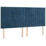 Box spring bed with dark blue velvet mattress 200x200 cm by vidaXL, Beds and slatted bases - Ref: Foro24-3129355, Price: 732,...