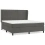 Box spring bed with dark gray velvet mattress 180x200 cm by vidaXL, Beds and slatted bases - Ref: Foro24-3129346, Price: 584,...