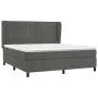 Box spring bed with dark gray velvet mattress 180x200 cm by vidaXL, Beds and slatted bases - Ref: Foro24-3129346, Price: 584,...