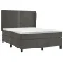 Box spring bed with dark gray velvet mattress 140x200 cm by vidaXL, Beds and slatted bases - Ref: Foro24-3129154, Price: 461,...