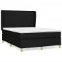 Box spring bed with black fabric mattress 140x190 cm by vidaXL, Beds and slatted bases - Ref: Foro24-3128519, Price: 505,14 €...