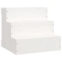 Escalera para mascotas madera maciza pino blanco 40x37,5x35 cm