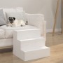 Escalera para mascotas madera maciza pino blanco 40x37,5x35 cm