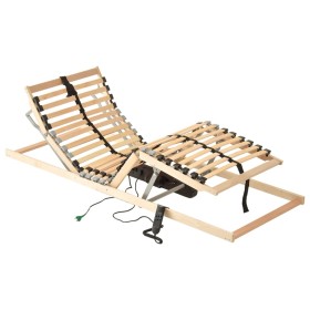 Cama somier eléctrico de láminas sin colchón 7 zonas 80x200 cm