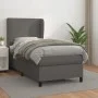 Cama box spring con colchón cuero sintético gris 90x190 cm de vidaXL, Camas y somieres - Ref: Foro24-3128887, Precio: 348,48 ...