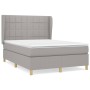 Boxspringbett mit hellgrauer Stoffmatratze 140x190 cm von vidaXL, Betten und Lattenroste - Ref: Foro24-3128517, Preis: 529,21...