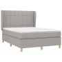 Boxspringbett mit hellgrauer Stoffmatratze 140x190 cm von vidaXL, Betten und Lattenroste - Ref: Foro24-3128517, Preis: 529,21...