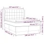 Box spring bed with light gray fabric mattress 140x190 cm by vidaXL, Beds and slatted bases - Ref: Foro24-3128517, Price: 537...