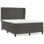 Cama box spring con colchón terciopelo gris oscuro 140x190 cm de vidaXL, Camas y somieres - Ref: Foro24-3129088, Precio: 509,...