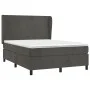 Cama box spring con colchón terciopelo gris oscuro 140x190 cm de vidaXL, Camas y somieres - Ref: Foro24-3129088, Precio: 509,...