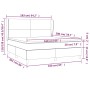 Cama box spring con colchón terciopelo azul oscuro 160x200 cm de vidaXL, Camas y somieres - Ref: Foro24-3129103, Precio: 576,...