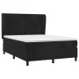 Box spring bed with black velvet mattress 140x200 cm by vidaXL, Beds and slatted bases - Ref: Foro24-3129275, Price: 455,25 €...