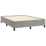Box spring bed with light gray velvet mattress 140x200 cm by vidaXL, Beds and slatted bases - Ref: Foro24-3129393, Price: 515...