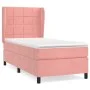 Box spring bed with pink velvet mattress 100x200 cm by vidaXL, Beds and slatted bases - Ref: Foro24-3129200, Price: 346,70 €,...