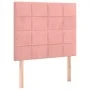 Box spring bed with pink velvet mattress 100x200 cm by vidaXL, Beds and slatted bases - Ref: Foro24-3129200, Price: 346,70 €,...