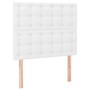 Box spring bed with white synthetic leather mattress 100x200 cm by vidaXL, Beds and slatted bases - Ref: Foro24-3129016, Pric...