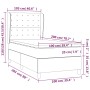 Boxspringbett mit weißer Kunstledermatratze 100x200 cm von vidaXL, Betten und Lattenroste - Ref: Foro24-3129016, Preis: 378,8...