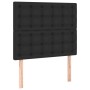 Box spring bed with black synthetic leather mattress 90x190 cm by vidaXL, Beds and slatted bases - Ref: Foro24-3129009, Price...