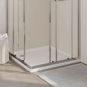 Plato de ducha cuadrado de ABS negro 90x90 cm