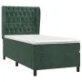 Box spring bed with dark green velvet mattress 100x200 cm by vidaXL, Beds and slatted bases - Ref: Foro24-3129378, Price: 389...