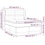 Boxspringbett mit schwarzer Samtmatratze 140x200 cm von vidaXL, Betten und Lattenroste - Ref: Foro24-3129455, Preis: 511,55 €...