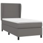 Boxspringbett mit grauer Kunstledermatratze 100x200 cm von vidaXL, Betten und Lattenroste - Ref: Foro24-3128899, Preis: 391,0...