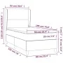 Box spring bed with white synthetic leather mattress 90x190 cm by vidaXL, Beds and slatted bases - Ref: Foro24-3128884, Price...