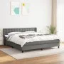 Cama box spring con colchón tela gris oscuro 180x200 cm de vidaXL, Camas y somieres - Ref: Foro24-3130050, Precio: 599,42 €, ...