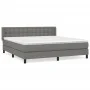 Box spring bed with dark gray fabric mattress 180x200 cm by vidaXL, Beds and slatted bases - Ref: Foro24-3130050, Price: 602,...