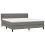Box spring bed with dark gray fabric mattress 180x200 cm by vidaXL, Beds and slatted bases - Ref: Foro24-3130050, Price: 602,...