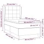 Box spring bed with black velvet mattress 90x200 cm by vidaXL, Beds and slatted bases - Ref: Foro24-3129191, Price: 331,73 €,...