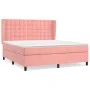 Box spring bed with pink velvet mattress 180x200 cm by vidaXL, Beds and slatted bases - Ref: Foro24-3129470, Price: 566,23 €,...