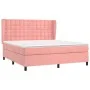 Box spring bed with pink velvet mattress 180x200 cm by vidaXL, Beds and slatted bases - Ref: Foro24-3129470, Price: 566,23 €,...